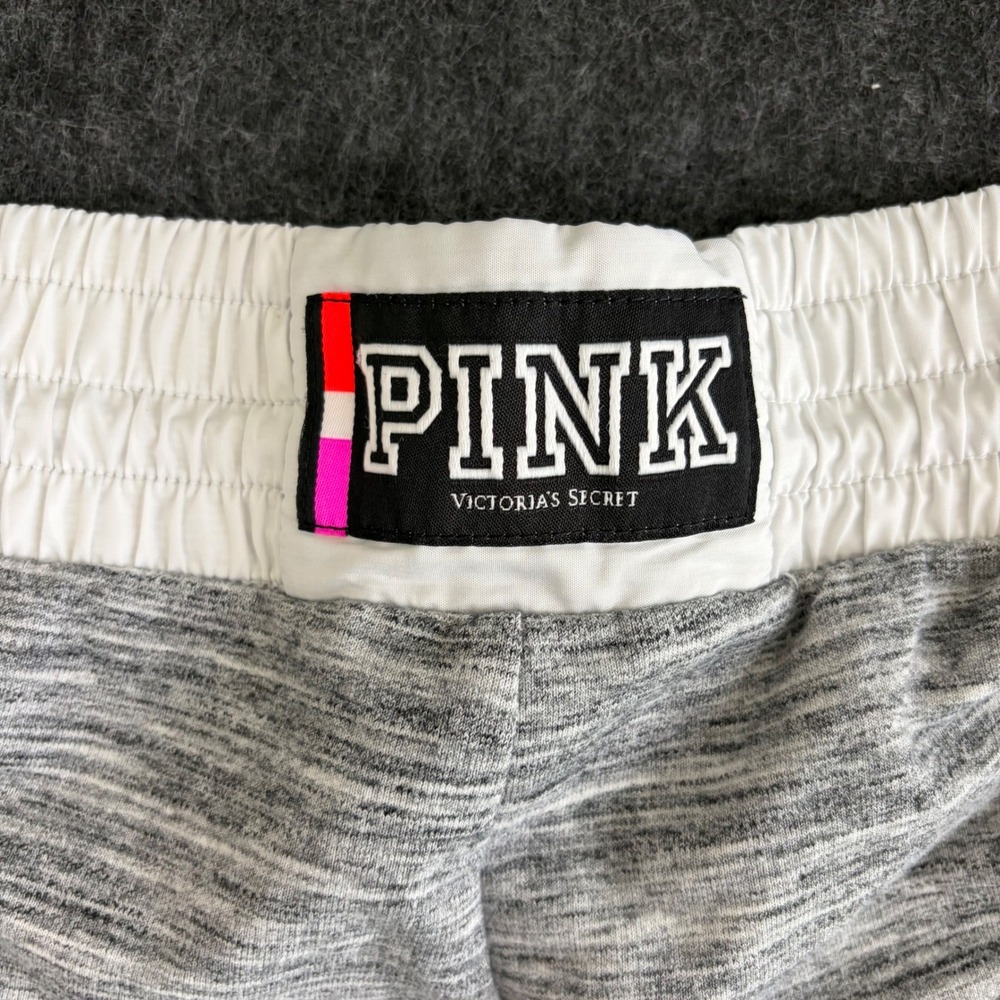Victoria's Secret PINK Gray Space Dye Logo Joggers Sweatpants Medium